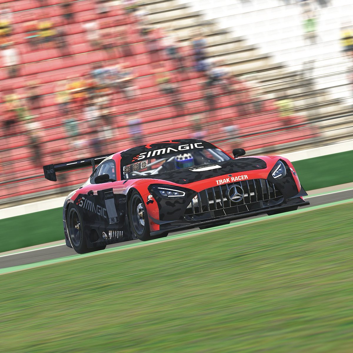 ArcherBrothers's tweet photo. Absolutely loving the new Mercedes AMG GT3 EVO in @iRacing , it looks good and drives great 😍 What do you guys think? #SIMAGIC #TrakRacer #SkullSimGear https://t.co/8YoTH1vKLx