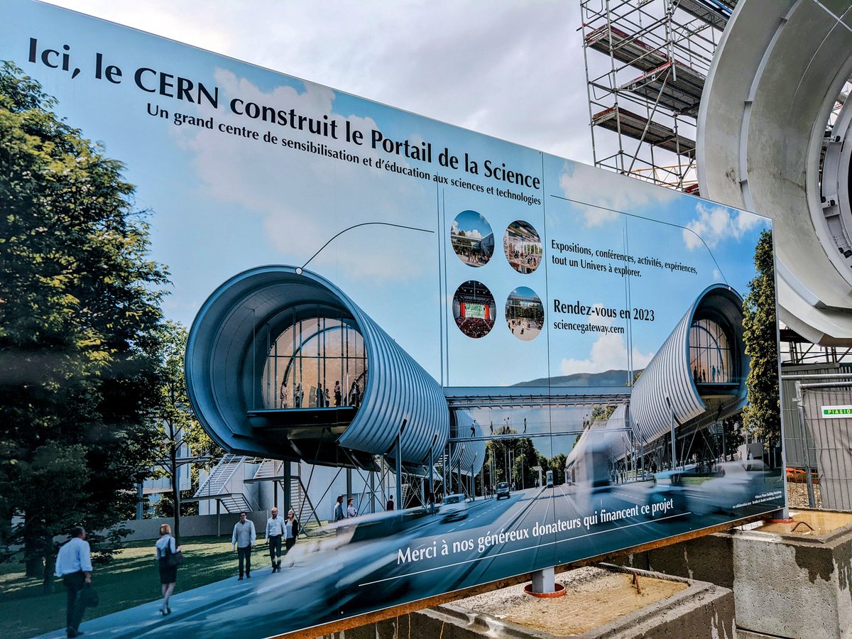 smartinseb's tweet image. Construction of @CERN &apos;s &quot;science gateway&quot; in Geneva is in full swing!  During my visit, I got to build a cloud chamber🤯  and share about @TinkeringStudio work with the facilitation team. (1/3) #ParticlePhysics #CERN
