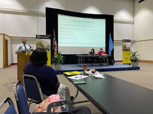 AndraGillespie's tweet photo. #ANREP is off to a good start at @CAU! Couldn't have done this without @NSF, my staff at @JWJIEmory, my co-PI's and senior staff (incl @blfraga, @PkDPhD, @pcpeay, @TeriPlatt & @matthewplatt), our student workers, and everyone who took a chance on this conference! https://t.co/ygu4xm3IFY