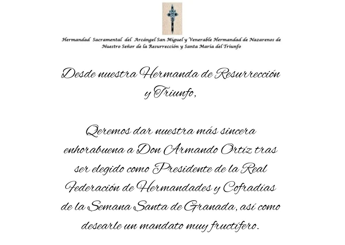 Hermandad de la Resurrección. Granada (@resurreccion_tr) on Twitter photo 