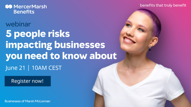 sigriff09's tweet photo. What are the 5 top people risks impacting businesses in Europe? Join us on 21 June, 10AM CEST for a webinar where we discuss the key findings of our latest People Risk report. Register today! #FutureofWork #benefits #health https://t.co/dlLOXtPV9w https://t.co/KV3v45V7lL