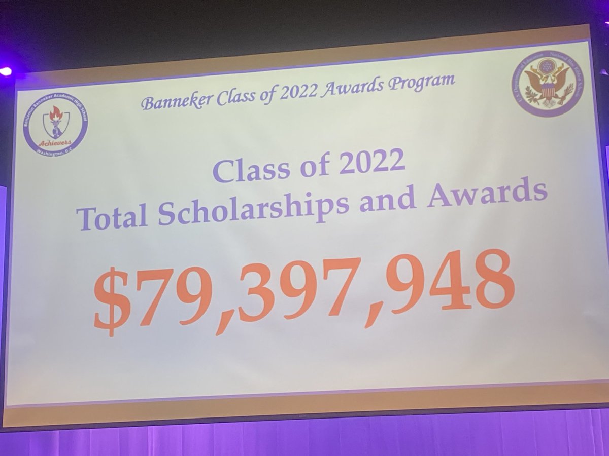 bannekerpto's tweet photo. Total scholarship awards for our #scholars #achievers 
They knocked it out of the park. #gobanneker https://t.co/65rD9OLceR