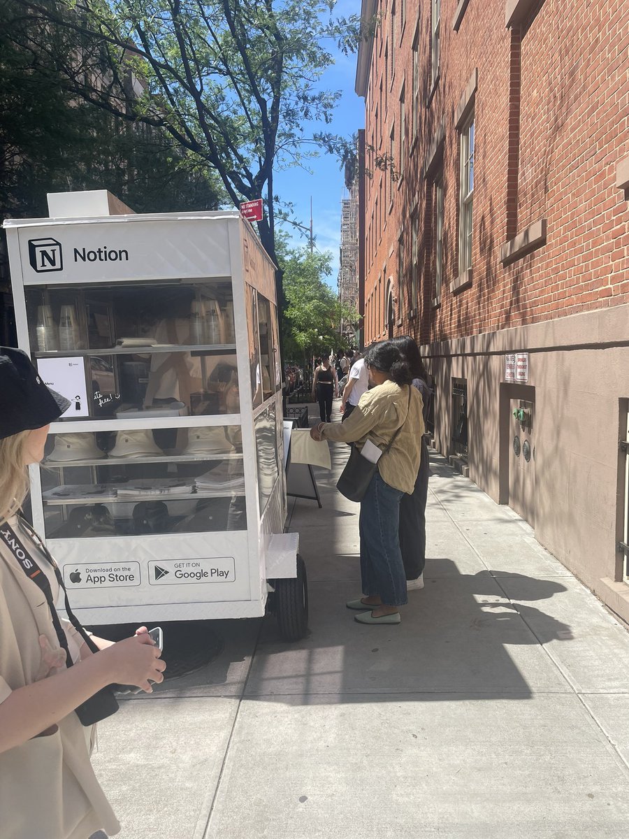 Notion is giving away breakfast and merch in soho. We’re nowhere near the bottom.