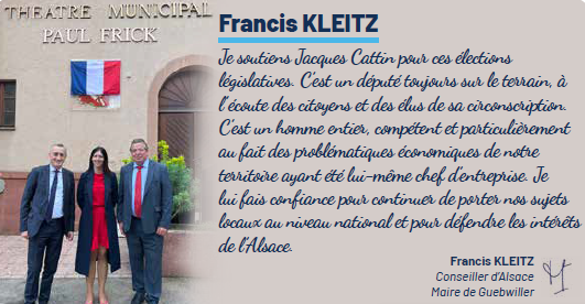CattinJacques's tweet photo. ✅J'ai su travailler en bonne intelligence avec l’ensemble des élus de notre territoire. 
Je suis soutenu par la grande majorité des maires de notre circonscription, et par l’ensemble des conseillers d’Alsace du territoire.
#cattin2022 #ducoeurdesconvictions #legislatives2022 https://t.co/VJ1gKNT3y6