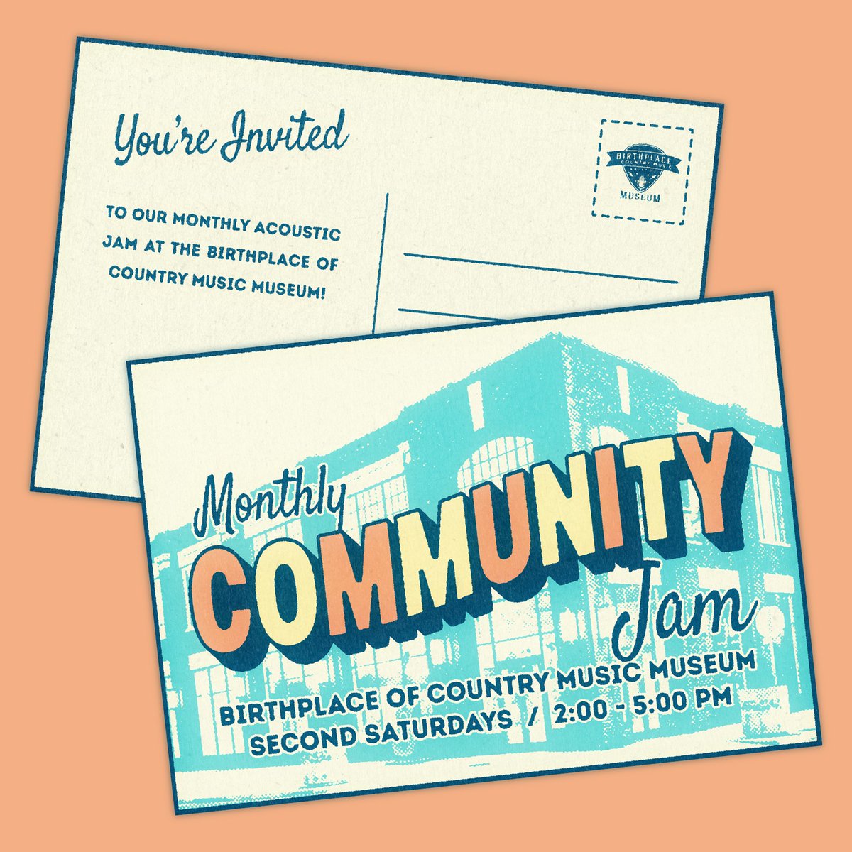 BCMBristol's tweet image. Come on down tomorrow for some good tunes and pickin' at the monthly @BCMM Community Jam!

2:00 - 5:00 PM
FREE and open to the public, all ages and skill levels welcome!
#communityjam #countrymusic #museum #birthplaceofcountrymusic #explorebristolnow #discoverbristol #livemusic