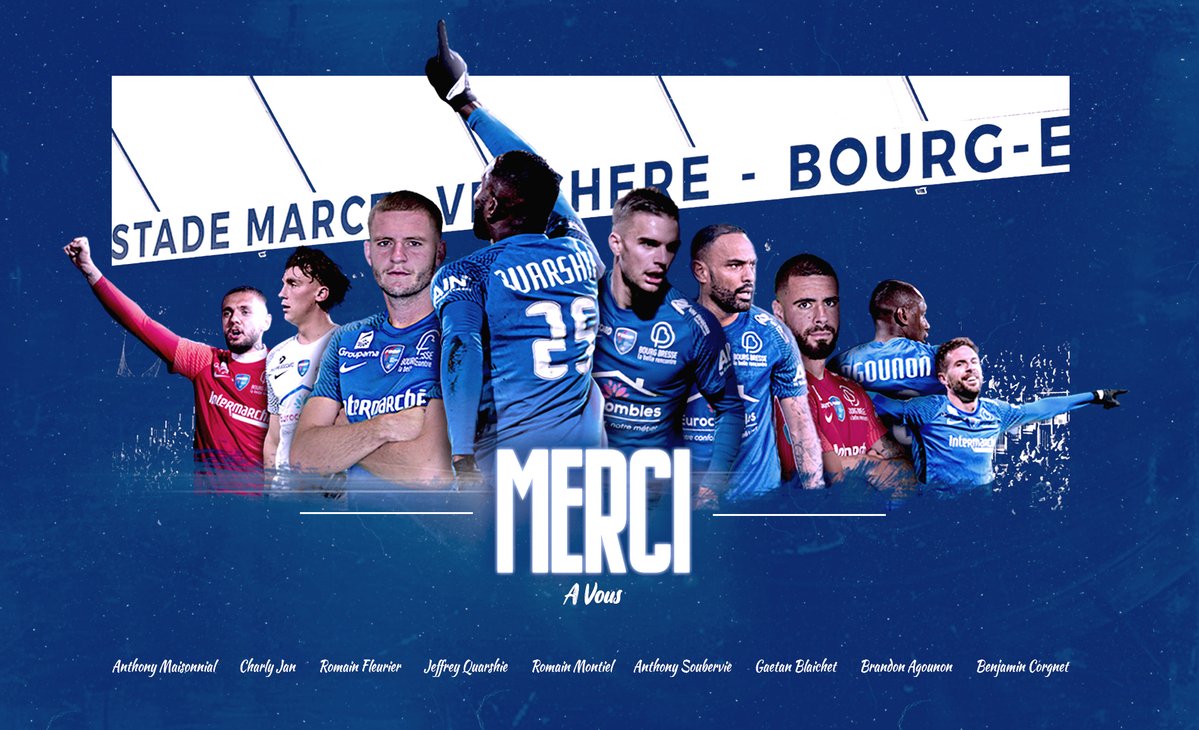 FBBP01's tweet photo. 💙 𝗝𝗢𝗨𝗘𝗨𝗥𝗦 𝗘𝗡 𝗙𝗜𝗡 𝗗𝗘 𝗖𝗢𝗡𝗧𝗥𝗔𝗧
🙏En fin de contrat, Anthony #Maisonnial, Charly #Jan, Romain #Fleurier, Jeffrey #Quarshie, Romain #Montiel, Anthony #Soubervie, Gaetan #Blaichet, Brandon #Agounon et Benjamin #Corgnet quitte le FBBP01.

#TeamBressan 🔵⚪ https://t.co/oEuBfV6yj1