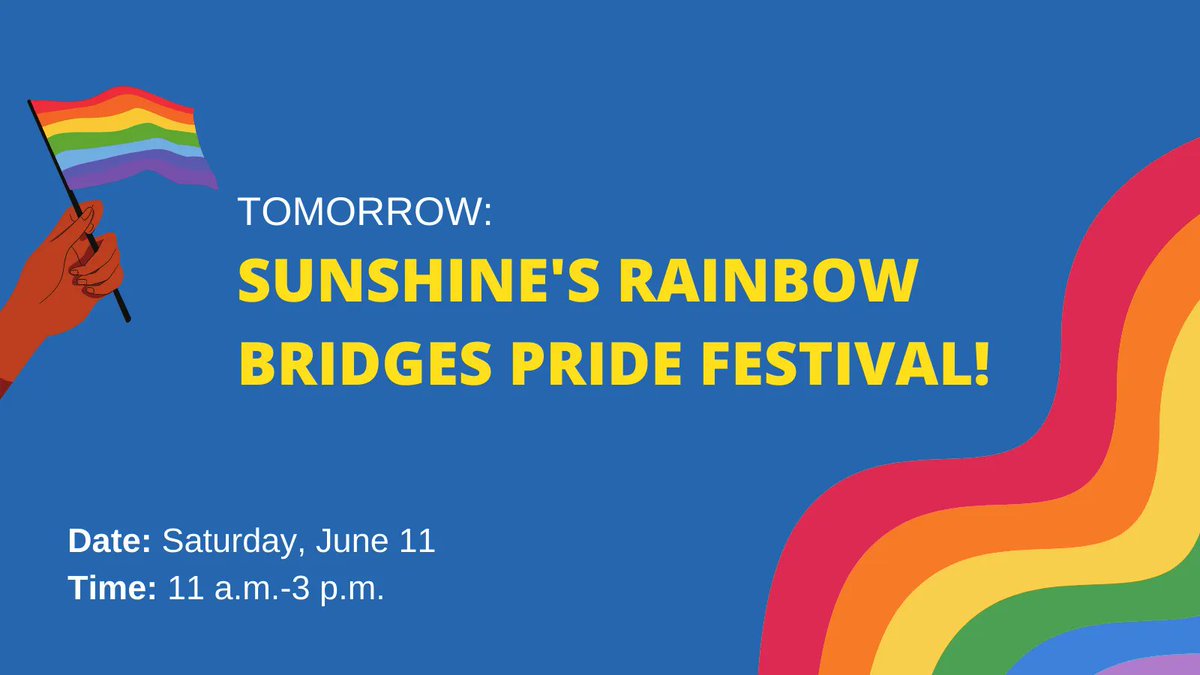 SCSToronto's tweet photo. Our annual Rainbow Bridges Pride Festival is tomorrow, and you're invited!

Join us to show your Pride and enjoy a special @XeniaConcerts performance by Jenna Marie Pinard!

There's still time to register. Visit https://t.co/sT4zbG8T2G. 

We hope to see you there! https://t.co/O9Fv61eTDn