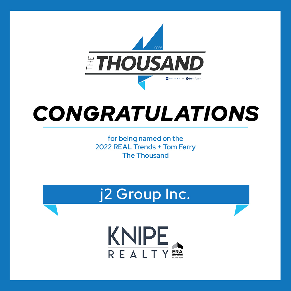 ERA Real Estate (@erarealestate) on Twitter photo Congratulations to the j2 Group Inc. of <a href="/KR_Tweets/">Knipe Realty ERA Powered</a> on being named a 2022 <a href="/realtrends/">RealTrends</a> + Tom Ferry The Thousand Real Estate Agent, #1 Small Team by Sides and #4 Small Team by Volume! #TeamERA Congratulations to the j2 Group Inc. of <a href="/KR_Tweets/">Knipe Realty ERA Powered</a> on being named a 2022 <a href="/realtrends/">RealTrends</a> + Tom Ferry The Thousand Real Estate Agent, #1 Small Team by Sides and #4 Small Team by Volume! #TeamERA