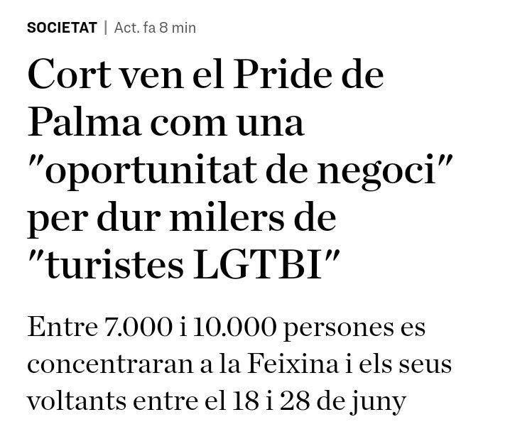 Se veu que organitzar el Pride de Palma i ser beneit perdut no és incompatible