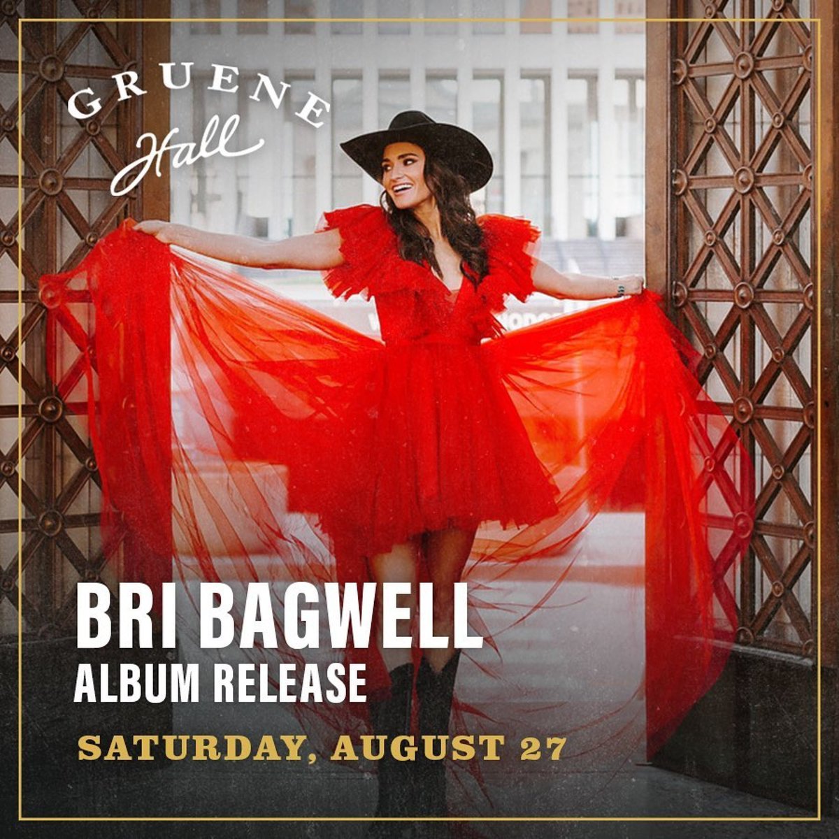 💃🏻They’re on sale!💃🏻 bribagwell.com/shows Album Release Party. Let’s sell this thing out! @GrueneHallTX #NewBraunfels