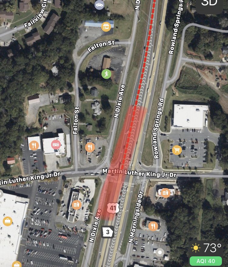 41SB is shut down at MLK Jr Dr. please avoid area until accident clears