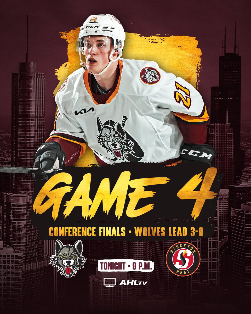 Chicago_Wolves's tweet photo. #WolvesAfterDark
vs @AHLHeat
📍Stockton, CA
⏰ 9 PM CT
📺 AHLTV
📝: https://t.co/AiVd1zfoki https://t.co/clBpfz8YF3