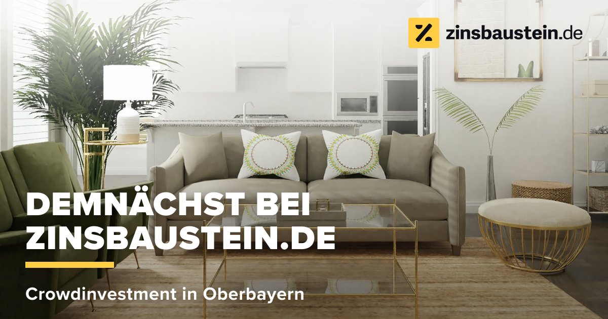 Demnächst bei zinsbaustein.de - Neues Crowdinvestment

Bereits ab 500 € können Sie sich an dieser Platzierung für die Bestandsrenovierung eines Wohn- und Geschäftshauses in Oberbayern beteiligen. 
Lassen Sie sich jetzt schon vormerken:bit.ly/3aMDOHz

#investing