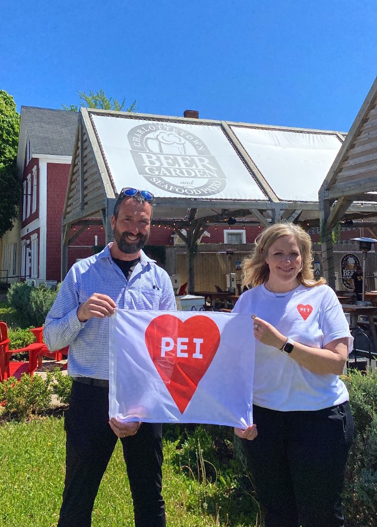TIAPEI's tweet photo. Some ❤️ PEI for the @beergardenpei! You can really be #TogetherInTourism around Hunter’s Corner! 🎉😉 https://t.co/j97l2lfNgo
