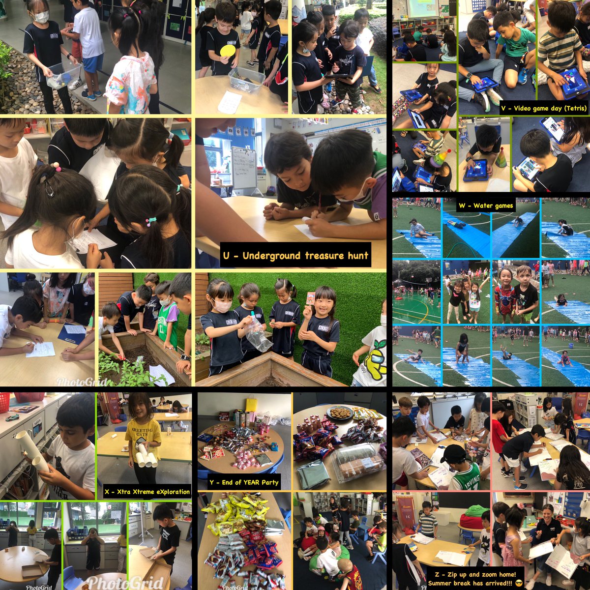 Debbiemcolwill's tweet photo. ABC Countdown to summer @AISGZ was extra fun this year because sts picked the themes then teachers planned the activities. This is my absolute favorite way to end the school year! *N=no work (and no photos 😂). https://t.co/k68eylimGg