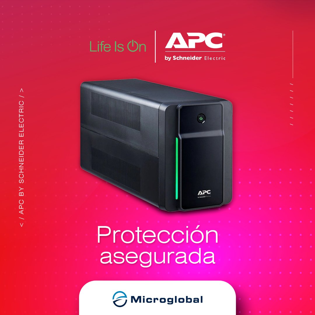 Asegurá la energía de tus equipos con los sistemas Smart UPS de APC, confiables y eficientes.🔋

Más info en nuestra web ➡ microglobal.com.ar