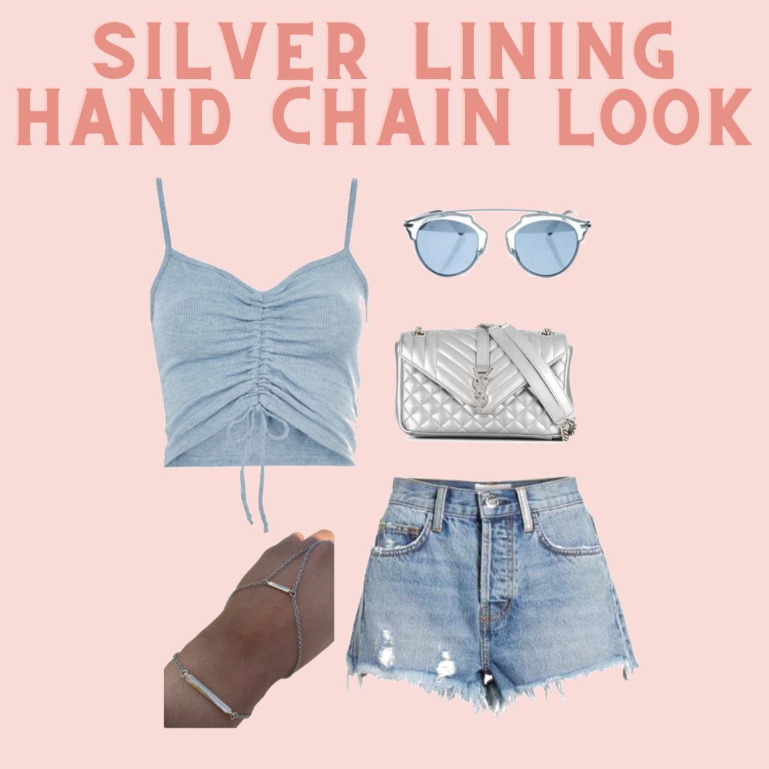 Wishing everyone a Happy Friday on this Sunny Day☀️☀️ Relax and enjoy the weather on this beautiful weekend! Here is some outfit inspiration from grabbing lunch with a friend, or just walking around the city. Complete the look with the I am Adored Silver Lining Hand Chain!