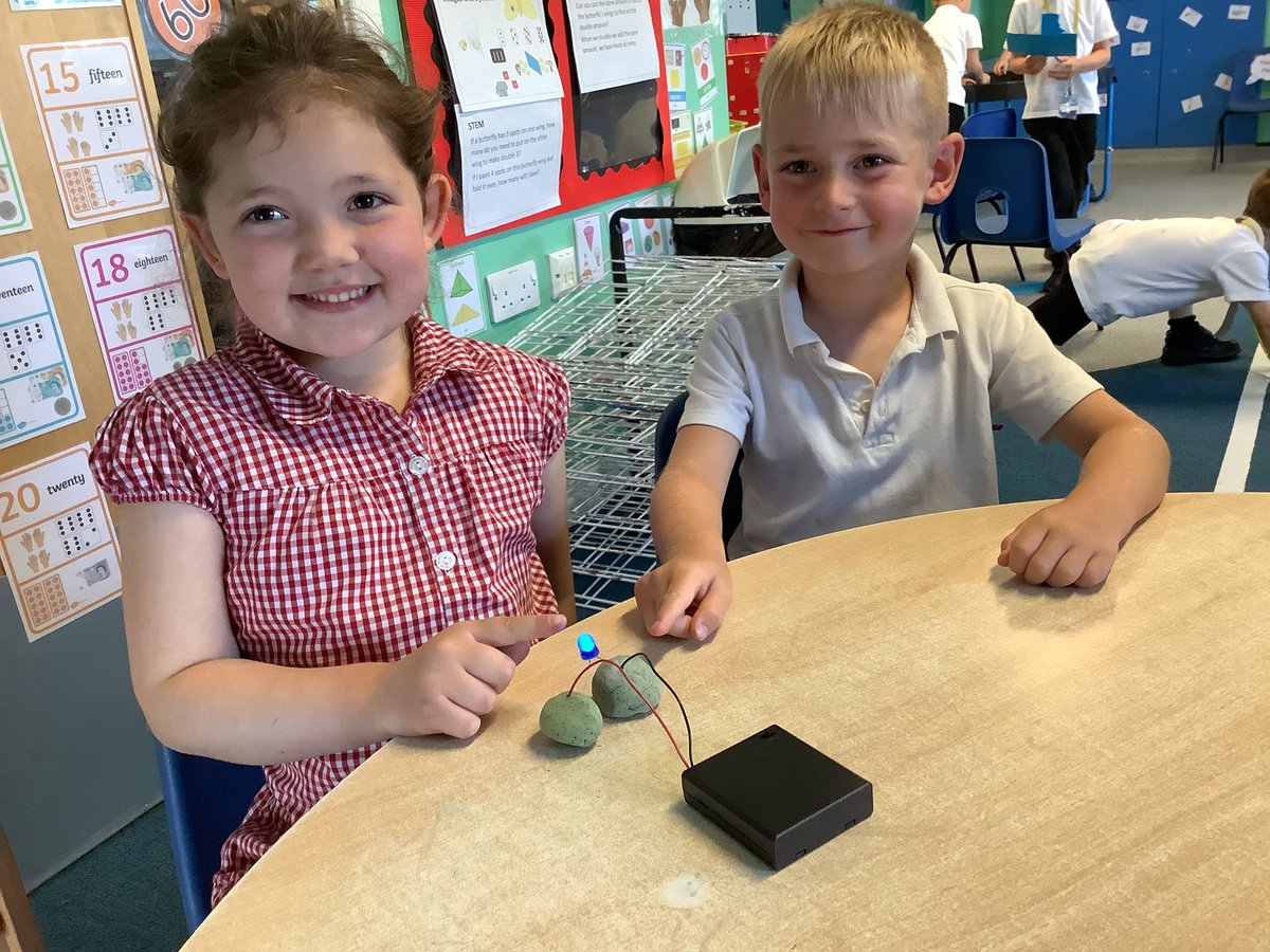 RECEPTIONOPS's tweet photo. This afternoon we all tried a STEM (science technology engineering maths) activity. We made play dough circuits using salt dough. The children explored how circuits are made and work.#STEMeducation #STEMeyfs https://t.co/FOufoUg8Be