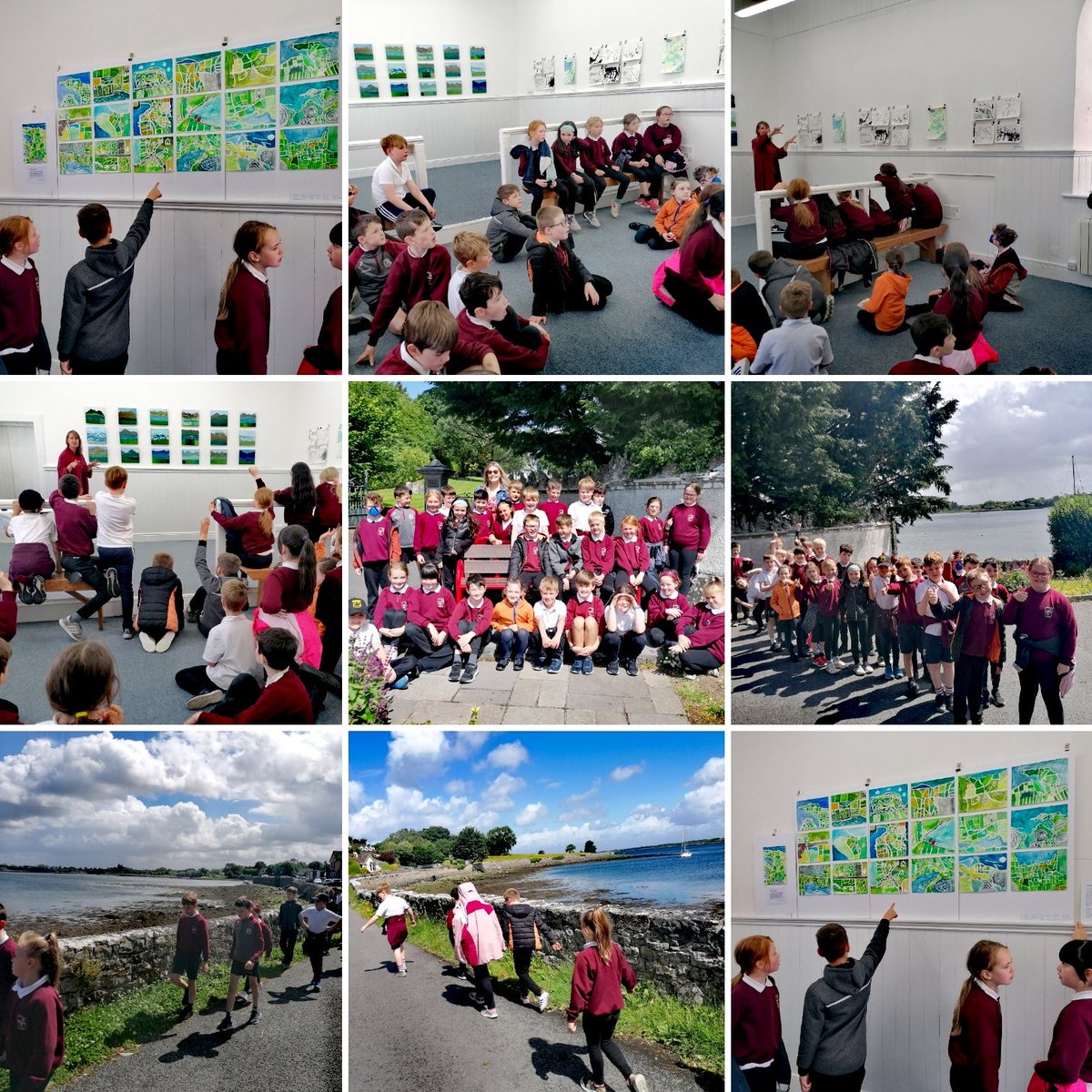 A big thank you to the ladies at <a href="/KavaKinvara/">KAVA Kinvara</a> today, we really enjoyed the maps exhibition!🎨🖼️ We finished off our trip with a beautiful walk around Kinvara looking for signs of Summer☀️🐦🏝️