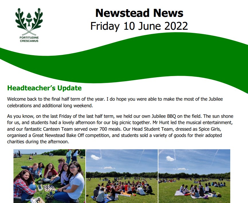 Here's the Head's update for the week! Happy Friday everyone. #WeAreNewstead 🌞🌞💚💚newsteadwood-my.sharepoint.com/:b:/g/personal…