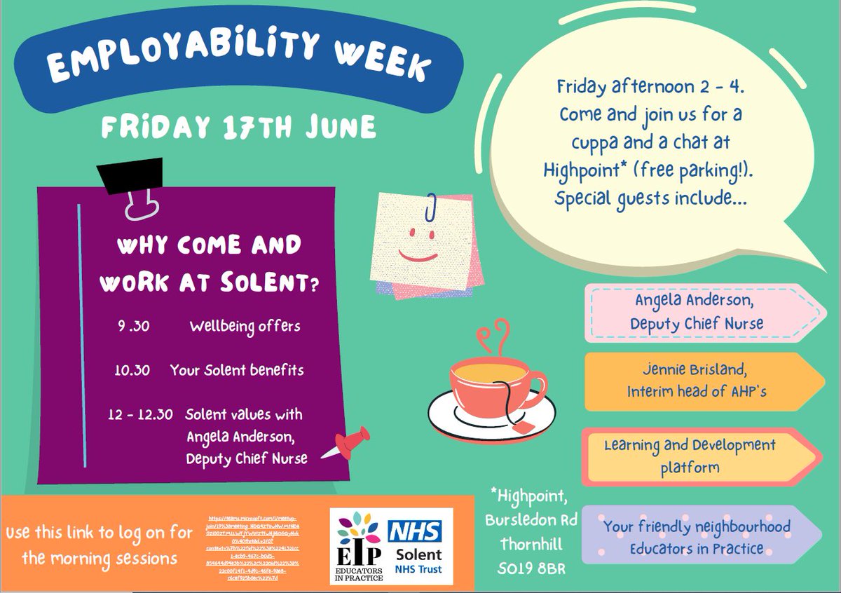 🌟 EMPLOYABILITY WEEK IS HERE! 🌟

Join us throughout the week for a bunch of virtual webinars all about employability and don't forget to come see us on Friday afternoon!

Thank you to all the students and staff who have helped along the way, the students asked.. we delivered!