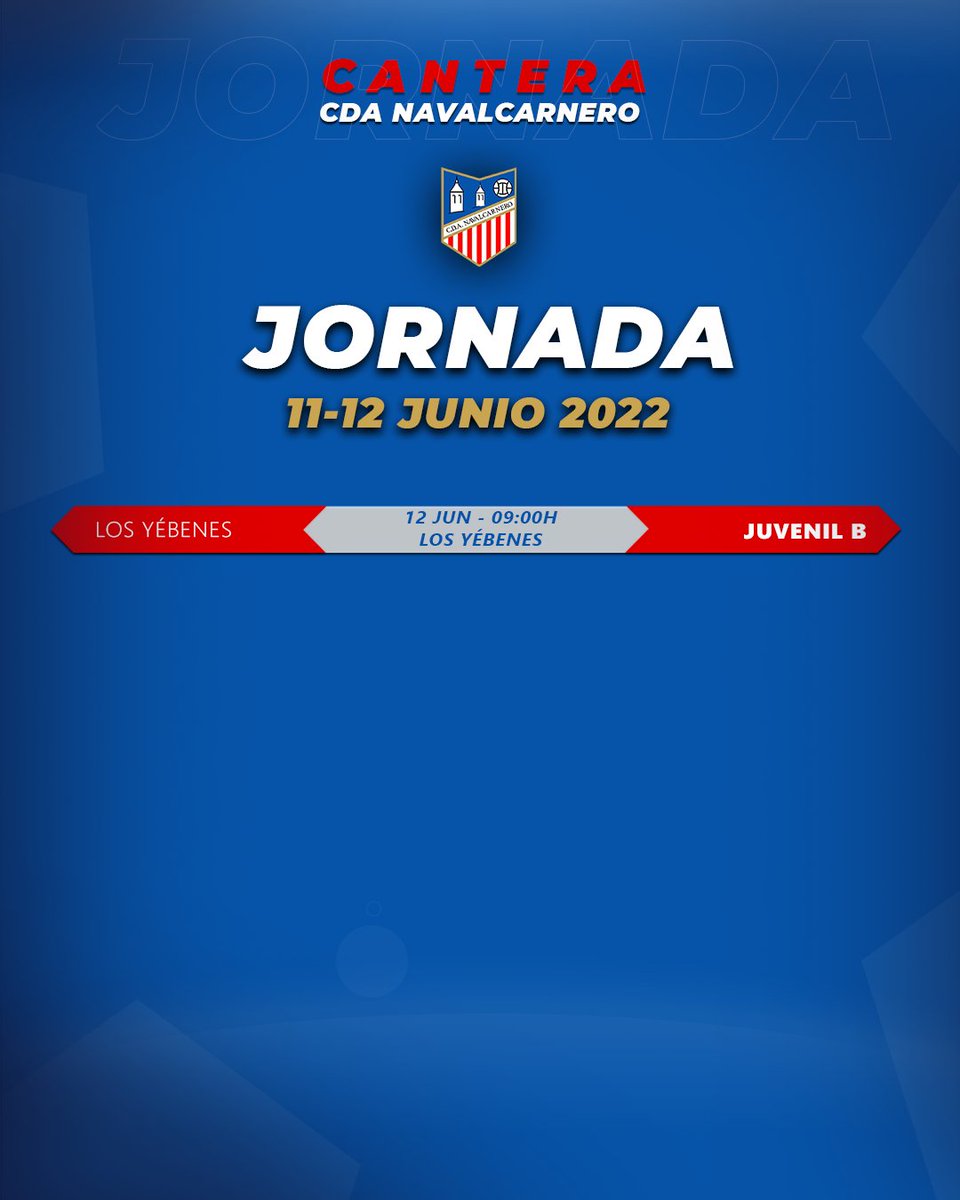 CanteraCdaNaval's tweet photo. 📆CALENDARIO | Este fin de semana sólo tenemos un partido, el del Juvenil B, que se juega todo para lograr la permanencia

¡Mucha suerte, equipo!💪🏻

#NavegamosJuntos https://t.co/fYqQRXDsZ6