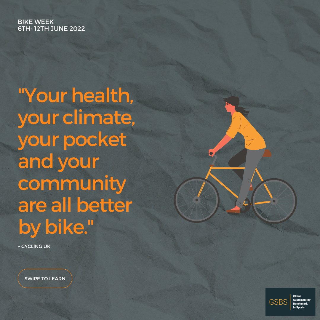 thegsbs's tweet photo. This world Bike Week, the GSBS encourage you, the fans, to get involved in the effort to protect and preserve our planet!

The simple act of choosing to Cycle instead of using your car over short distances can have a huge impact, especially when all of us are in it together! 🚴🌍 https://t.co/wihXGjWXDI