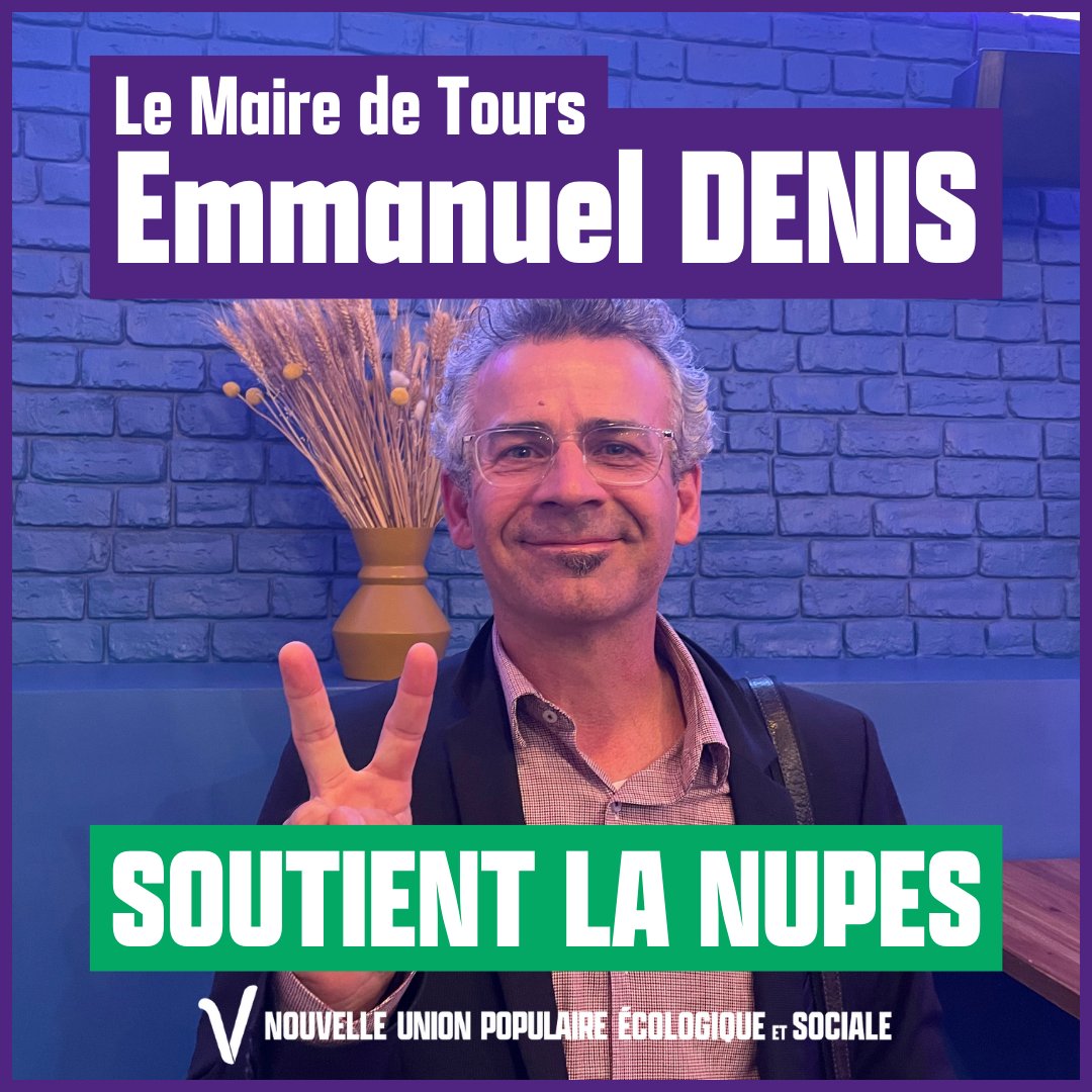 ✌️ @EmmanuelDenis37 soutient la #NUPES ! #VcommeVictoire