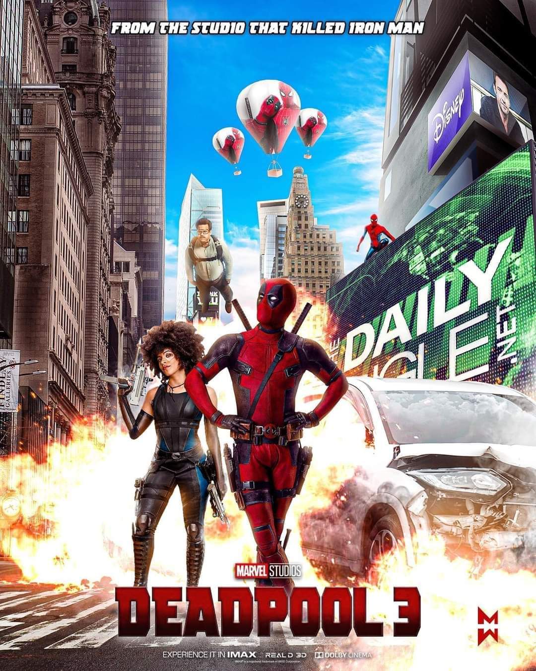 Cine Updates on X: From the studio that killed #IronMan. And #Thanos.  Twice. #Deadpool3 gets yet another playful poster inspired by #FreeGuy!   / X