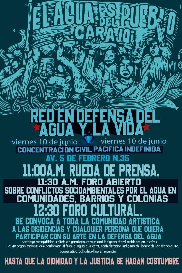 BajoTierraMu's tweet photo. Acompañamos este ejercicio ciudadano desde el reconocimiento y respeto a los pueblos originarios, las comunidades afectadas por las concesiones, lxs defensores ambientales y del territorio #AguasConLaLeyDeAguas ⚠️💧
#HastaQueLaDignidadSeHagaCostumbre #UsaTuPoder ✊🌎 https://t.co/O3zeZkIk8z