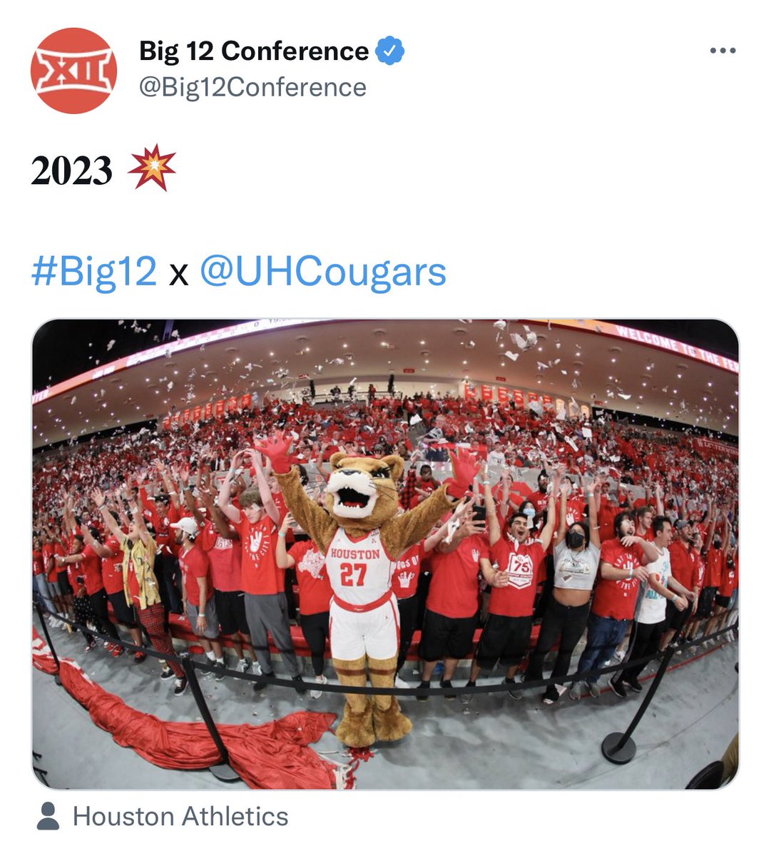 COOG NATION @UHouston today reached an exit agreement with the @American_Conf to end its decade-long membership on July 1, 2023, setting the stage for the @UHCougars to join the @Big12Conference next fall. #4verCoog #3rdWard #TierOne #PowerHouse #GoCoogs 

See you in 2023. 😎