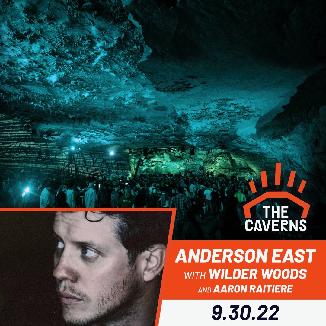 Tickets are are on sale now for the Caverns and Davenport. Come spend the night in a beautiful hole in the ground with us. We’ll be joined by the great @iamwilderwoods and @aaronraitiere playing Underground September 30th. andersoneast.com/tour
