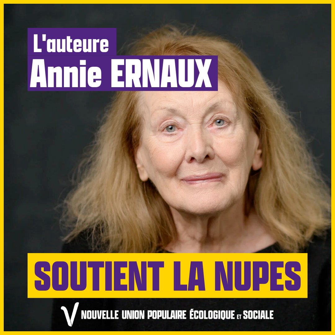 🟣 THREAD : À dérouler ! ✌️ Annie Ernaux soutient la #NUPES ! #VcommeVictoire