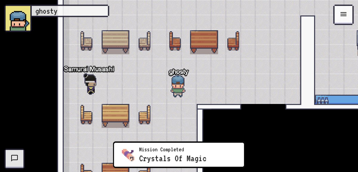 spellborne's tweet photo. QUEST: CRYSTALS OF MAGIC 💎

1. Go to https://t.co/svR3i075yo
2. Talk to Samurai Musashi in the Cafe
3. Retweet this
4. Tweet proof with discord id, &amp; use #SevenCrystals
5. Follow us &amp; @0xghosty

30x Pixel List (PL) Winners.
You have 24h. https://t.co/jPRpaNcmws