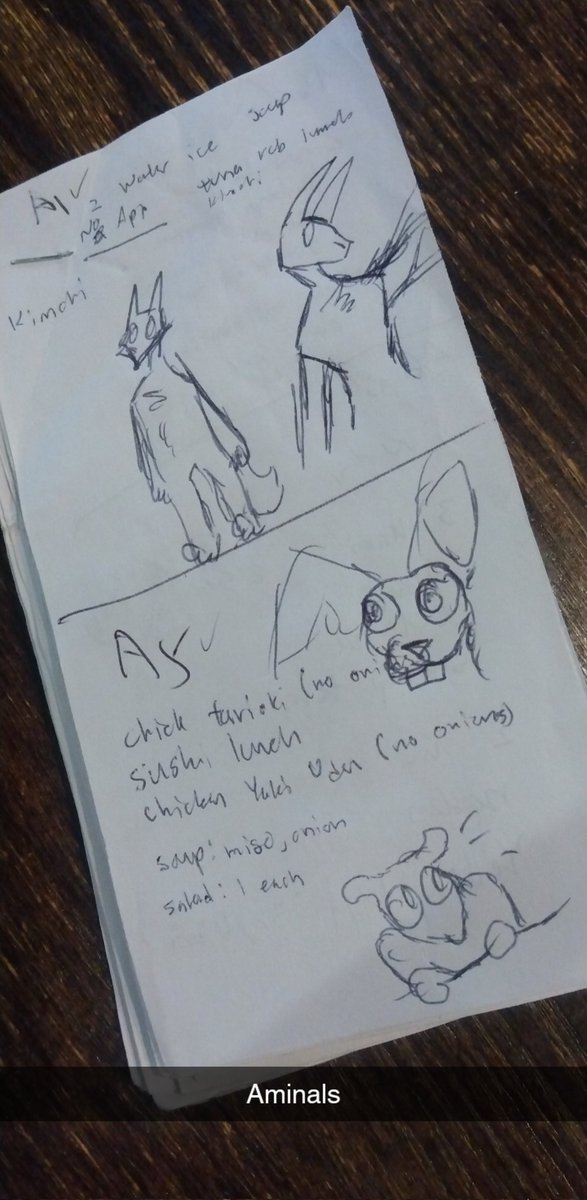 RadioactiveJo's tweet photo. I did this on all the tables that had finished earlier that day hehe. Animals among the orders https://t.co/7BphW6dBUq