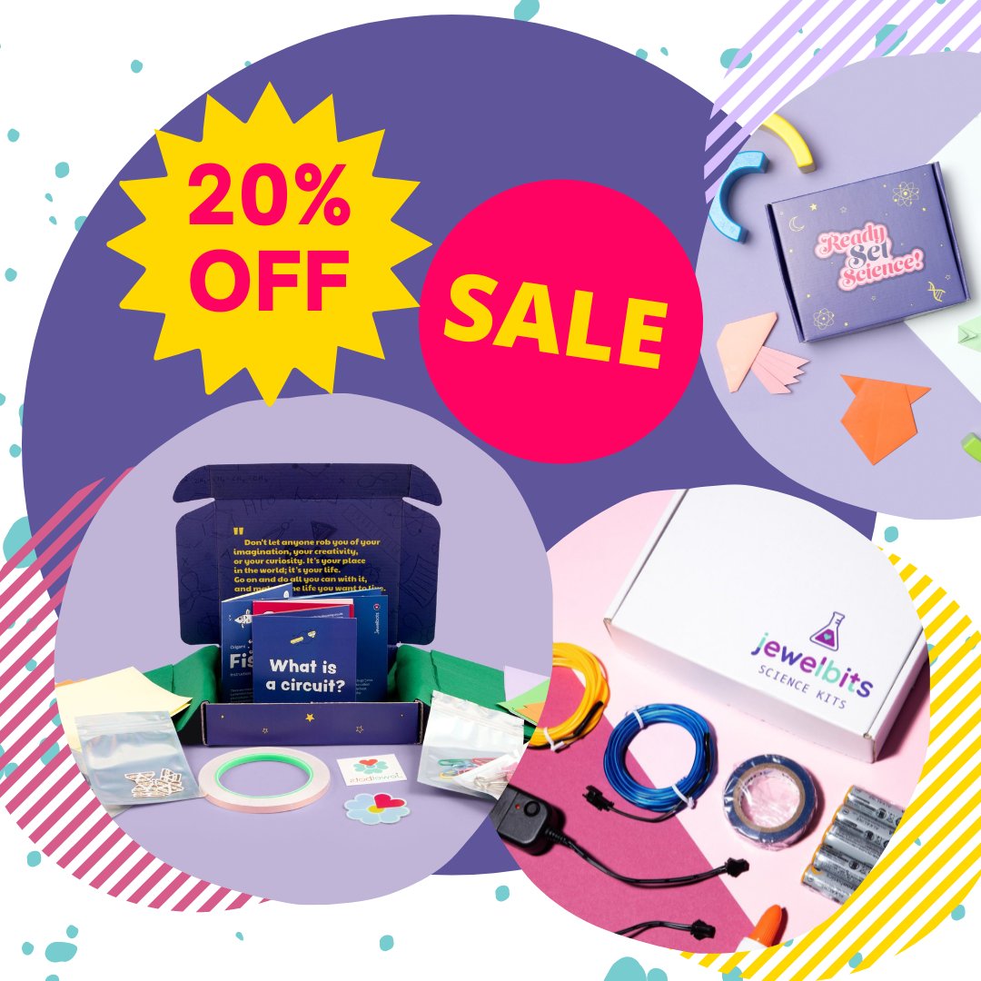 Take advantage of our "End of Spring" sale which gives you 20% off on all science kits! The discount applies to the cart -> bit.ly/3uhWFld