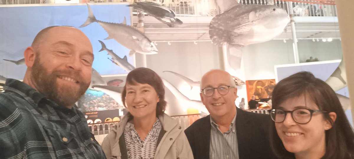 A great way to end the #SPNHC22 conference with my lovely colleagues from Dublin, exploring and discussing the natural history galleries in the Edinburgh museum. It's been a wonderful conference. Thanks to all.