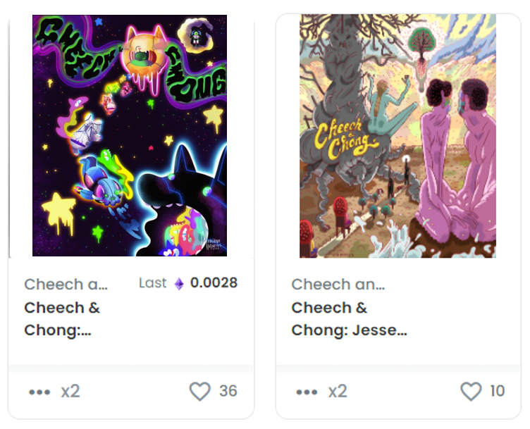 Thanks <a href="/MyHomies/">My Homies by Cheech & Chong ®</a> for the latest airdrops from <a href="/MarianaMart_/">Mariana 👻</a> and <a href="/noiserover/">Jesse Simpson</a> great art🔥😍💚 mad love for this community!