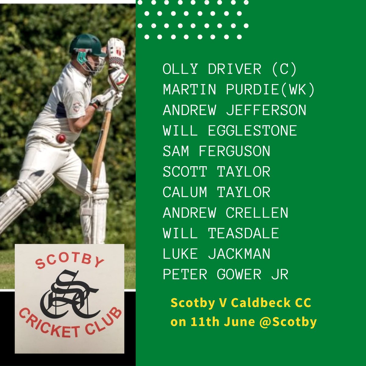 Back on it again tomorrow at Scotby as we host <a href="/Caldbeckcc/">Caldbeck CC</a> in our next Eden Valley Premier League game.

Really hoping that the weather stays fair and the rain that is forecast doesn’t appear.

#TMS #VillageCricket #CumbriaCricket #EVCL