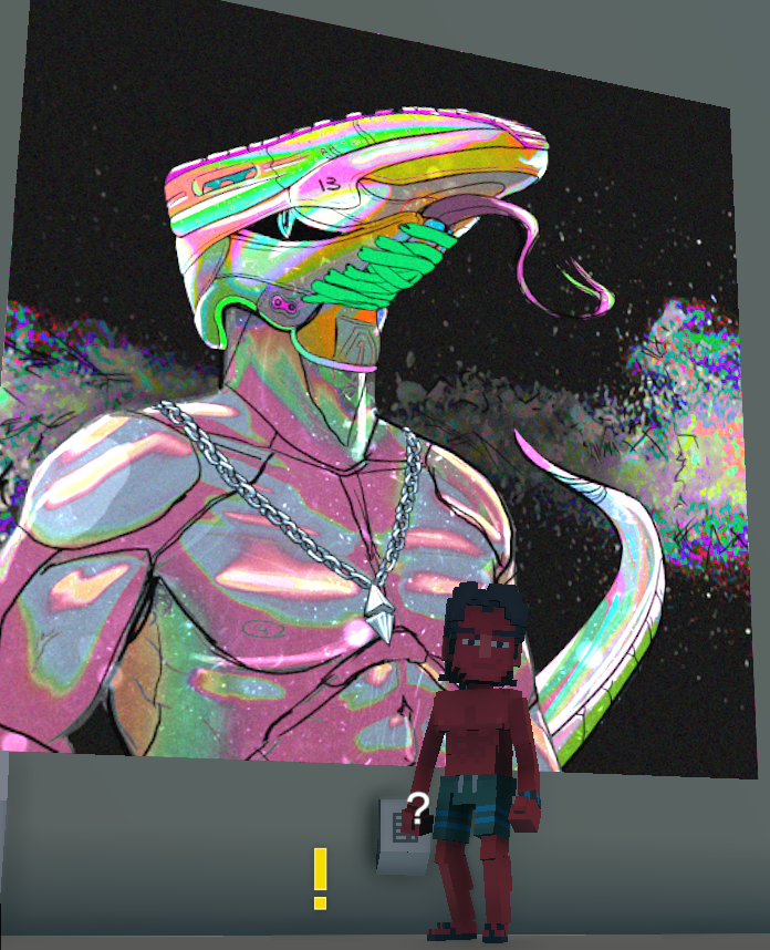 Gusteru8's tweet photo. @TheSandboxGame @MOCDA_ I just participated in the #TheSandbox weekly contest for a chance to win 200 mSAND! Here is my favorite piece from the exhibition, check out my screenshot below!
👇

This one looks dope https://t.co/FJLmE6l4pi