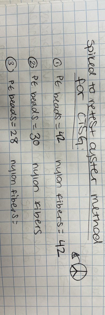 shell0fatime's tweet image. Spiked a sample with the exact same number of fibers and beads… very satisfying 😂☮️