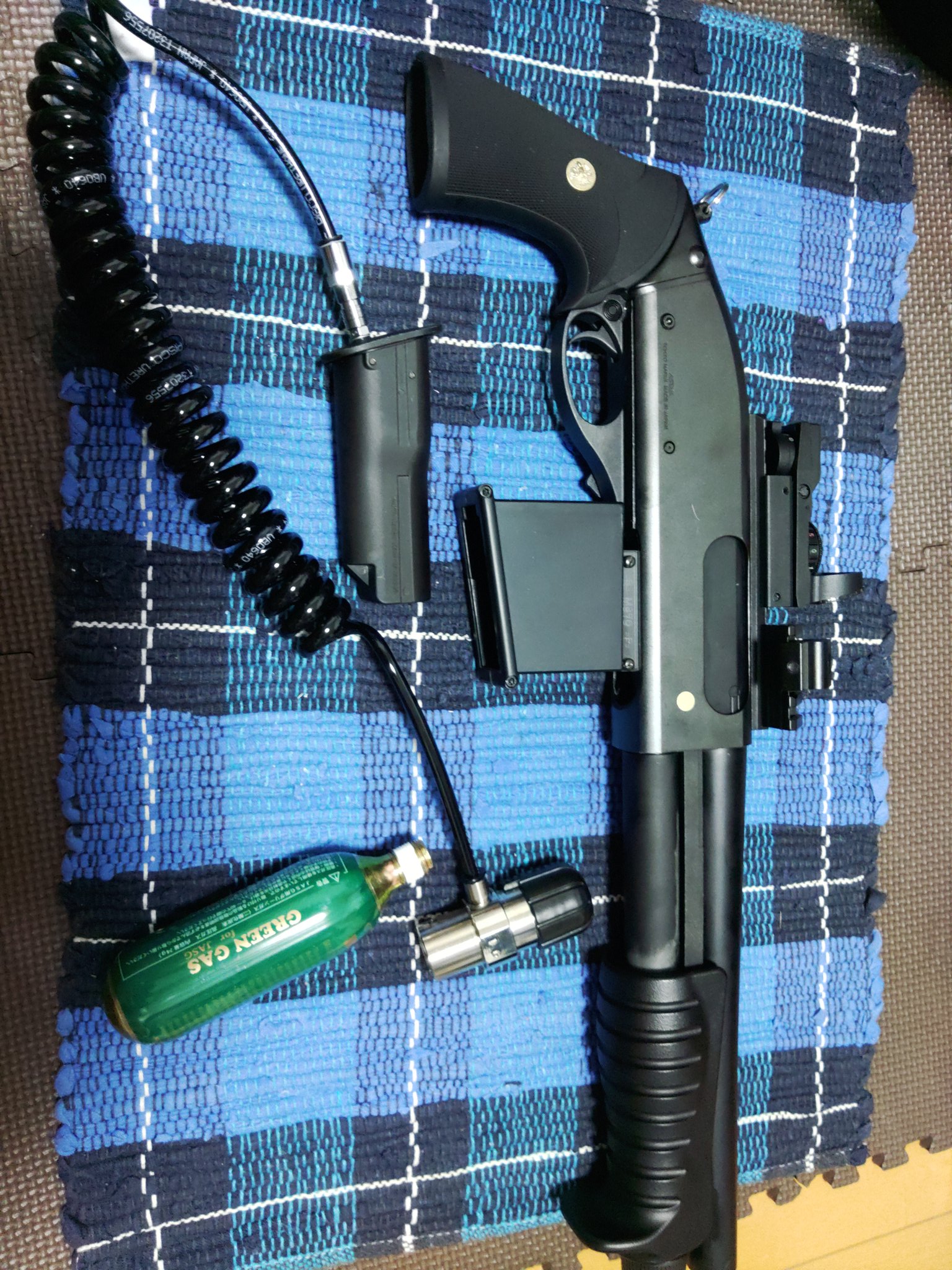 マルイグロック用 外部ソースMP5ドラム400連射マガジンアダプター自作