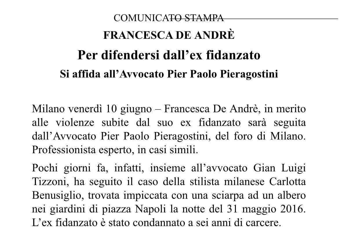 Parpiglia's tweet photo. #francescadeandrè si difende https://t.co/Imhnsy2uGw