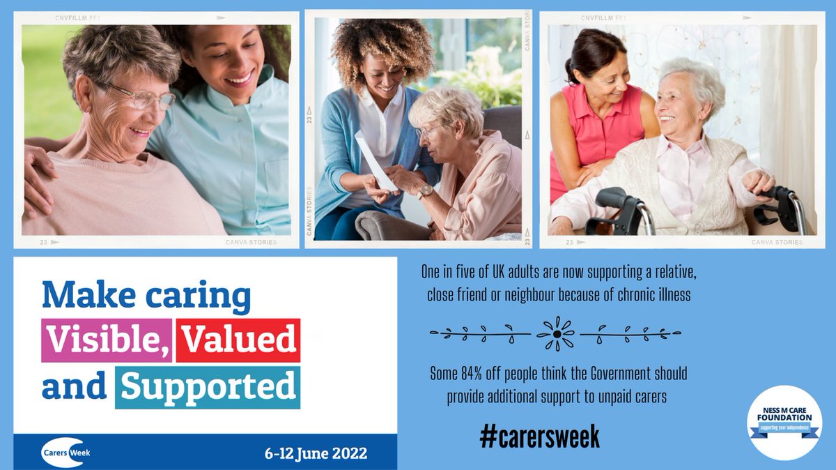 NessMFoundation's tweet photo. Carers Week celebrates and recognises the vital contribution made by the UK's 6.5 million carers. 
At NMF we offer activities to support carers and those they care for.
Find out more 👉 charity@nessmfoundation.org
#CarersWeek2022 #carers 😀 https://t.co/jld3XiscrR