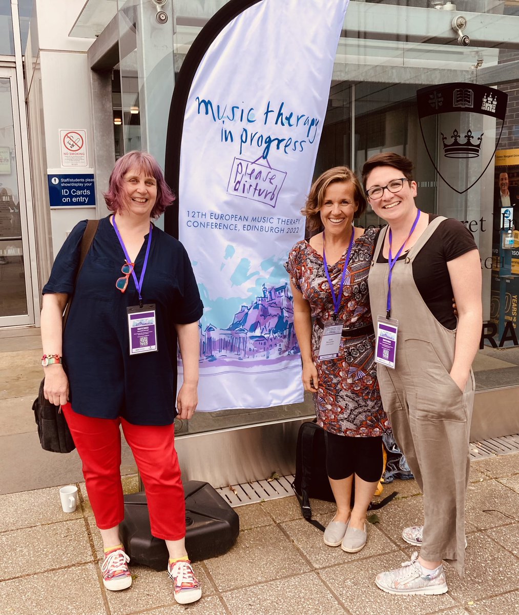 Fantastic to regroup with these amazing music therapists @KirstyJOrmston and Anna Ludwig - celebrating seeing our book on sale! #emtc2022 #palliativecare @JessiesFund <a href="/nordoffrobbins/">Nordoff and Robbins</a> <a href="/NoahsArkHospice/">Noah's Ark Children's Hospice</a> <a href="/TeamJakJaksDen/">Team Jak</a>