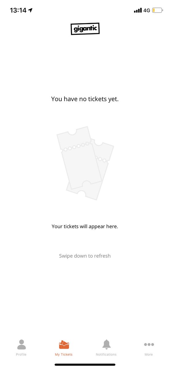 Zara0906's tweet photo. @trubby26 @Gigantic Once you downloaded the app did it show any information about your concert? Mine is just completely blank :/ looks like this https://t.co/5Dh5dPgT9s