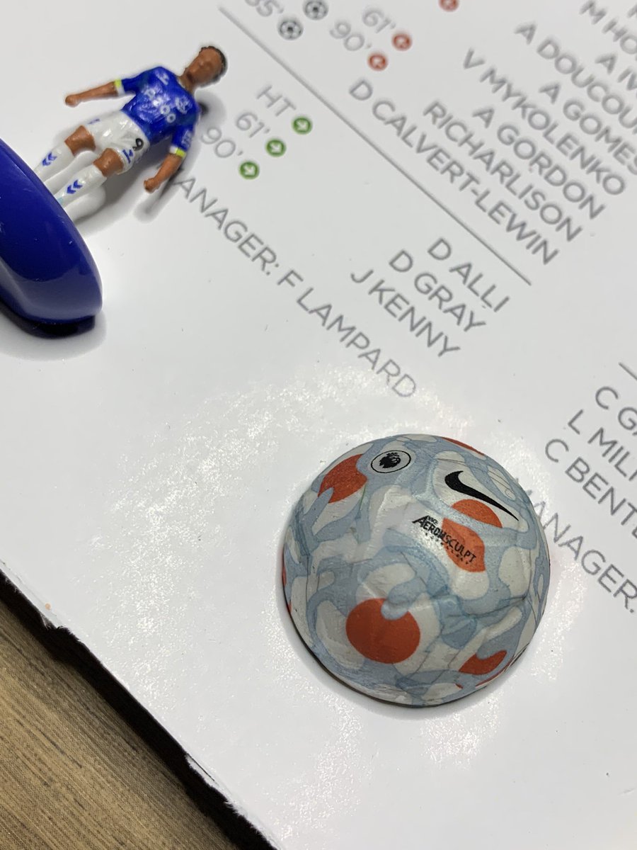 ToffeeArt's tweet photo. New piece. A few orders already placed for this #Subbuteo piece - the new Premier League balls can be quite daunting to say the least!
Give us an hour and Iโll post the finished piece up, but for now enjoy this image ๐
#efc #ThatMatch #UTFT #DCL https://t.co/vy2WCKYFMC