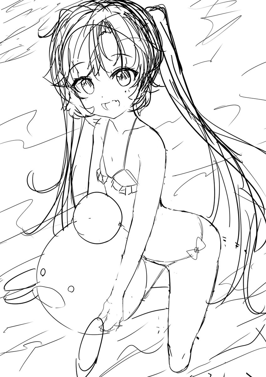 コットンちゃんラフ寝 