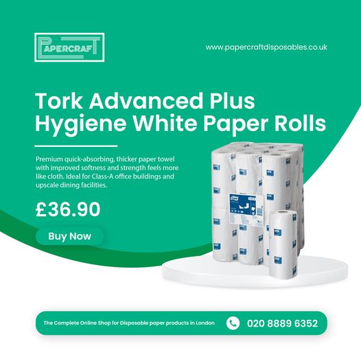 papercraftsuk's tweet image. Tork Advanced Plus Hygiene White Paper Rolls
Price: £36.90 bit.ly/3jZWIgn

#whitepaperwiper #couchroll #handtowels #dispenser #wiperrolls #PaperCentrefeedRolls #paperproducts #softhandtowels #paperhandtowel #papertowels #paperrolls #papercraftdisposablesuk