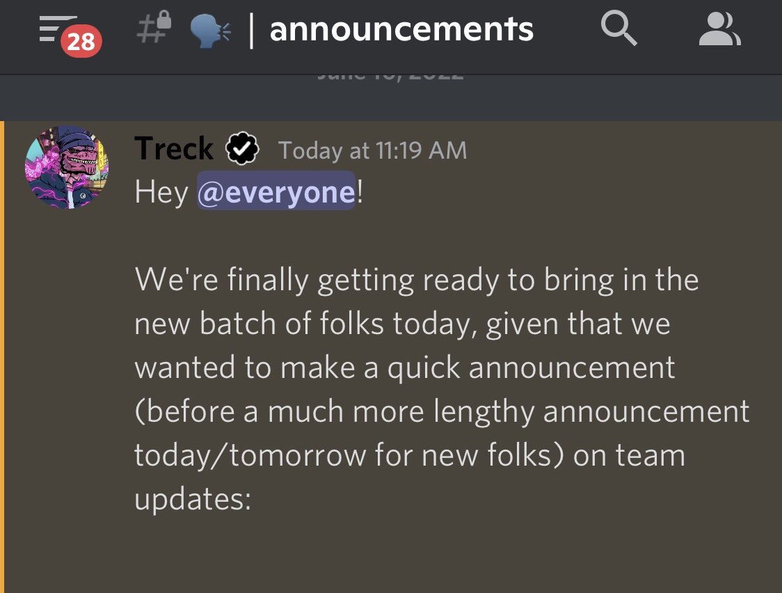 Thank you for the incredibly detailed applications! 

We’re excited to start to welcome new members into our community. 

Please start to be on the lookout for messages from @NFTSurgeZ and <a href="/treckex/">treck</a> 

Can’t wait to meet you all!